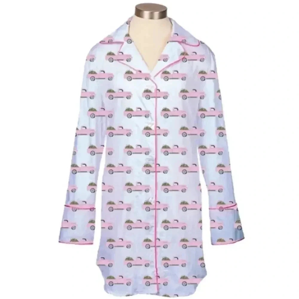 Toss Designs Pink Truck Champagne Nightshirt Size S/M